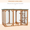 Pawhut Cat Cage Indoor Catio Outdoor Cat Enclosure Pet House Small Animal Hutch For Rabbit, Kitten, |Pawhut Maison D'exterieur En Bois Pour Chat Cage Interieure Avec Toit En Asphalte, Plateformes A Plu