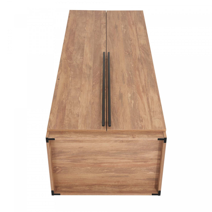 Lee Modern 32\" Wardrobe Closet in Golden Brown - Set of 2 Armoire