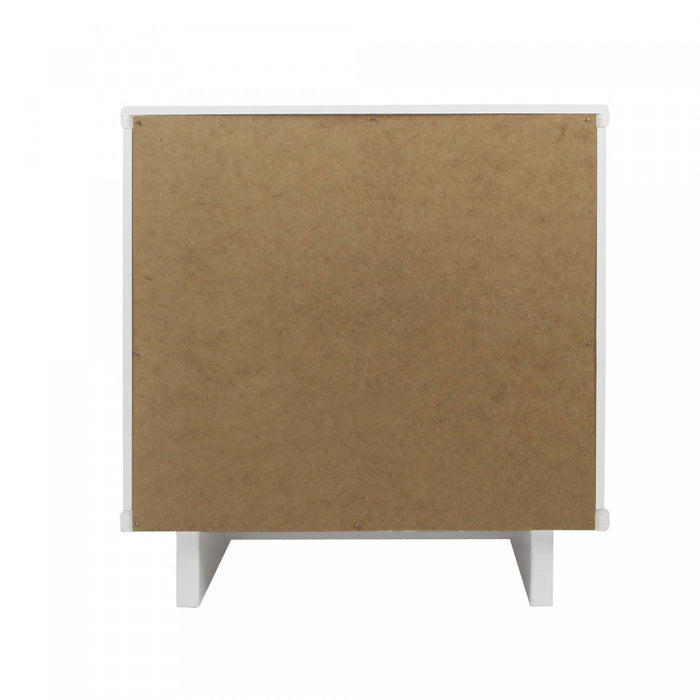 Granville Modern 18\" Nightstand in White (2-Drawer) - Set of 2