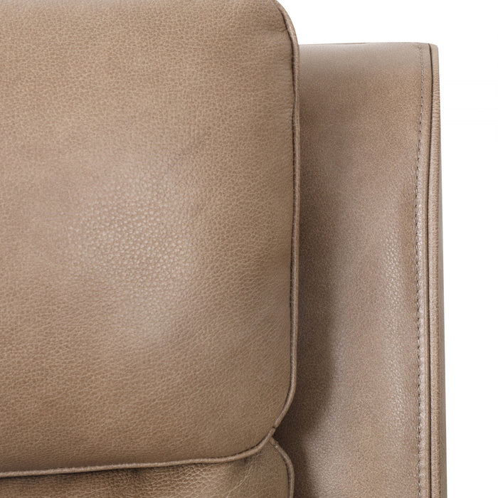 Marlow 84 in. Leather Match Power Reclining Sofa with USB/USB-C - Taupe