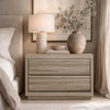 Navis Contemporary 32" Nightstand in Natural Oak (2-Drawer) | Table de nuit contemporaine Navis 32" en chene naturel (2 tiroirs)