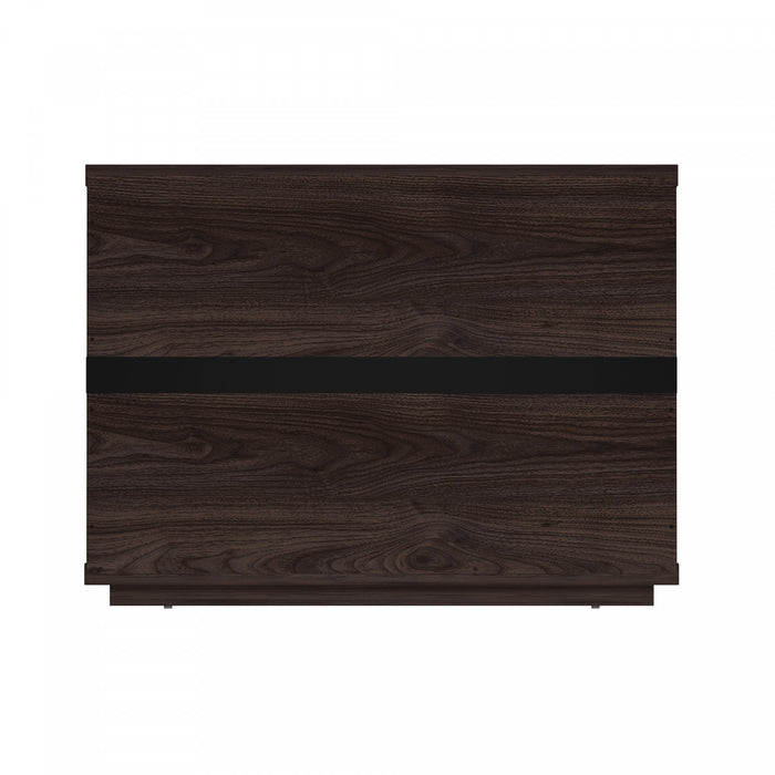 Evelyn Modern 32\" Nightstand in Brown (1-Drawer)