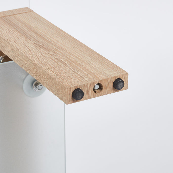 Lucius Modern Geometric Design Tempered Glass Coffee Tablewith Metal Frame and Clear Glass,Natural