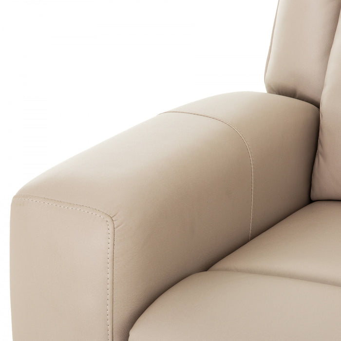 Hollis 78 in. Upholstered Reclining Condo Sofa - Taupe