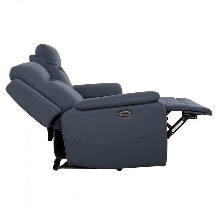 Sutton 81 in. Upholstered Power Recliner Sofa - Blue