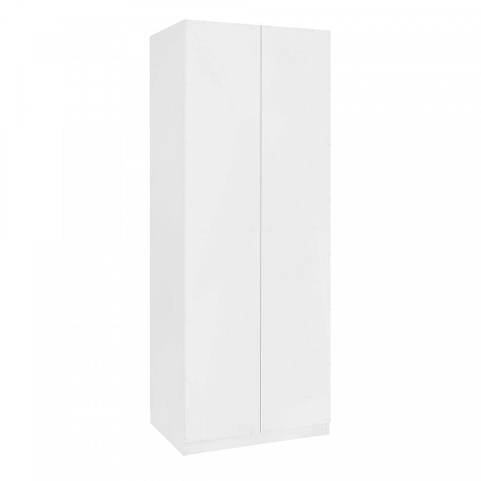 Lee Modern 32\" Wardrobe Closet in White - Set of 3 Armoire