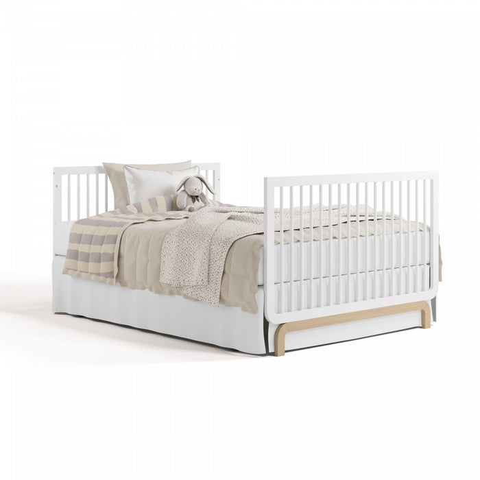Storkcraft Santorini 5-In-1 Convertible Crib - White/Driftwood