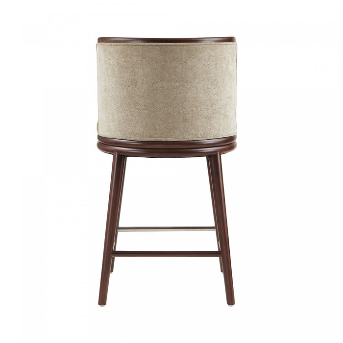 Evalyn Modern Wood Upholstered Counter Stool in Natural - Set of 3