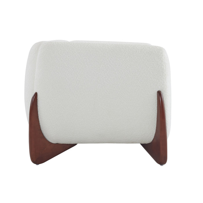 Lillian Solid Wood Modern Boucle Upholstered Loveseat Comfort Seating,Beige