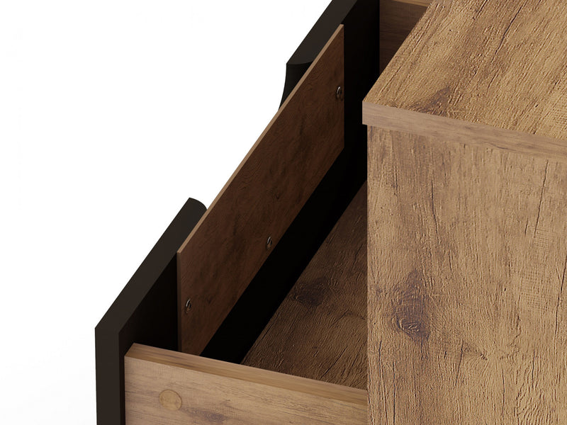 Rockefeller Mid-Century Modern 20\" Nightstand in Gray (1-Drawer) - Set of 2