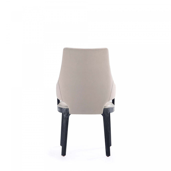Kara Modern Wood Upholstered Dining Chair in Light Gray - Set of 2