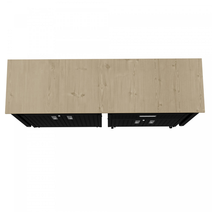 Fortress Modern 3-Piece Garage Set in Charcoal Gray Garage Storage