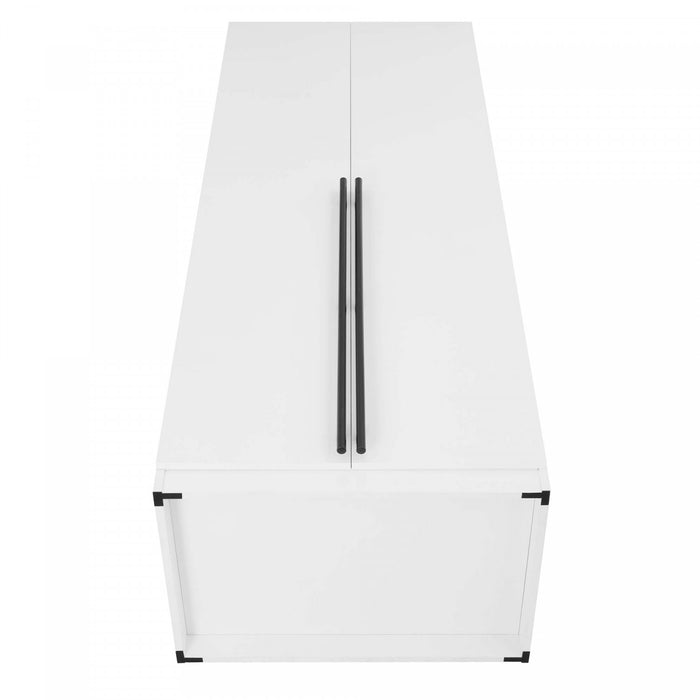 Lee Modern 32\" Wardrobe Closet in White - Set of 3 Armoire