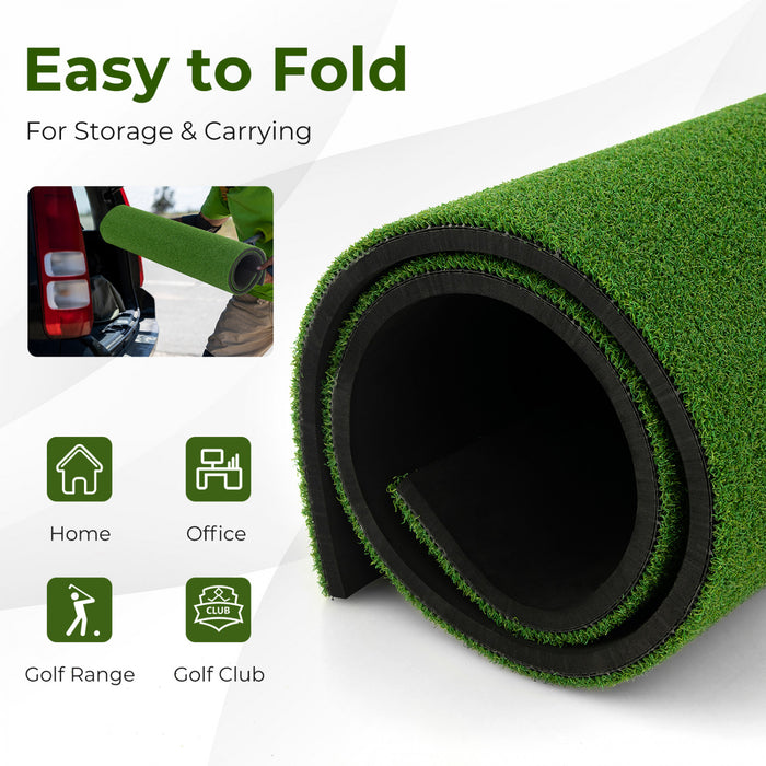 Costway 5 X 4 Ft Golf Hitting Mat Artificial Indoor Outdoor Turf Golf Training Mat 25 Mm
