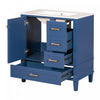 Olivia 30" Bathroom Vanity with Sink Combo and Storage Drawers,Blue | Olivia meuble de salle de bain 30" avec vasque et tiroirs de rangement, bleu