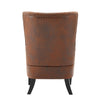 Havenwood HI-BACK Studded Accent Chair with Nailhead Trim, Brown | Havenwood Fauteuil d'Appoint HI-BACK a Clous Decoratifs, Brun