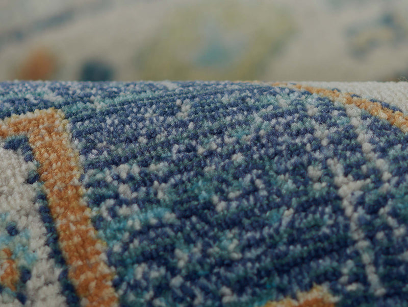 Kinsley Traditional 2'7\" x 8'0\" Runner Rug in Blue Indoor Area Rug