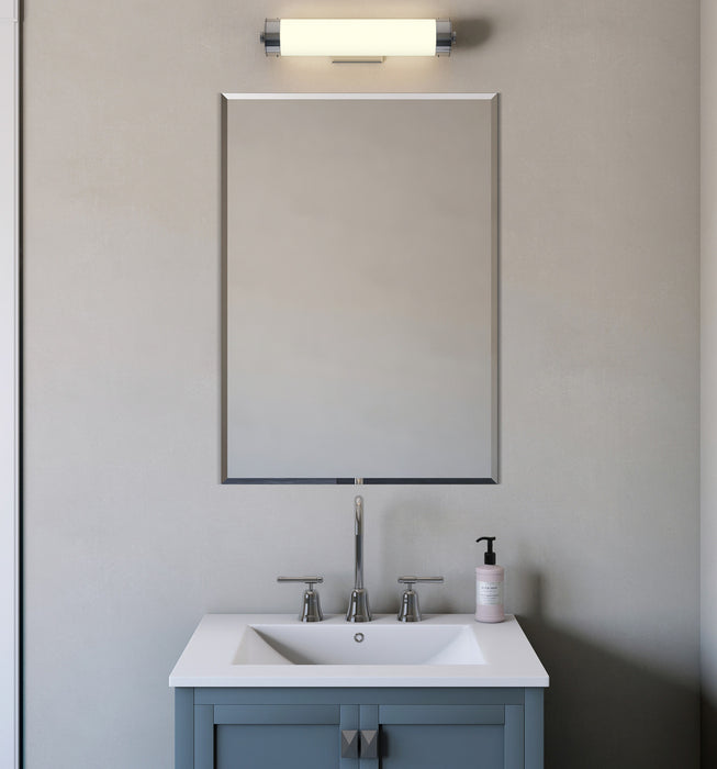 Dovetail 24 Inch Frameless Rectangular Mirror In Chrome