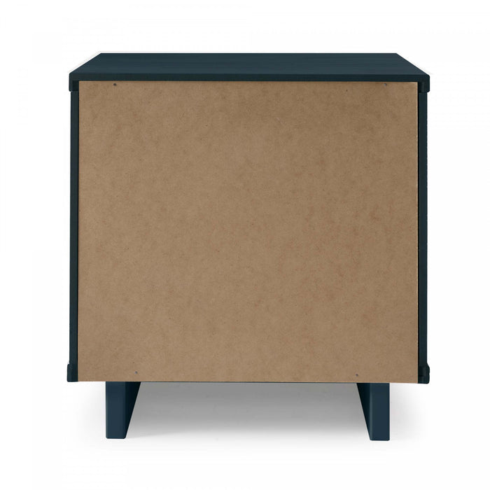 Granville Modern 18\" Nightstand in Midnight Blue (1-Drawer) - Set of 2