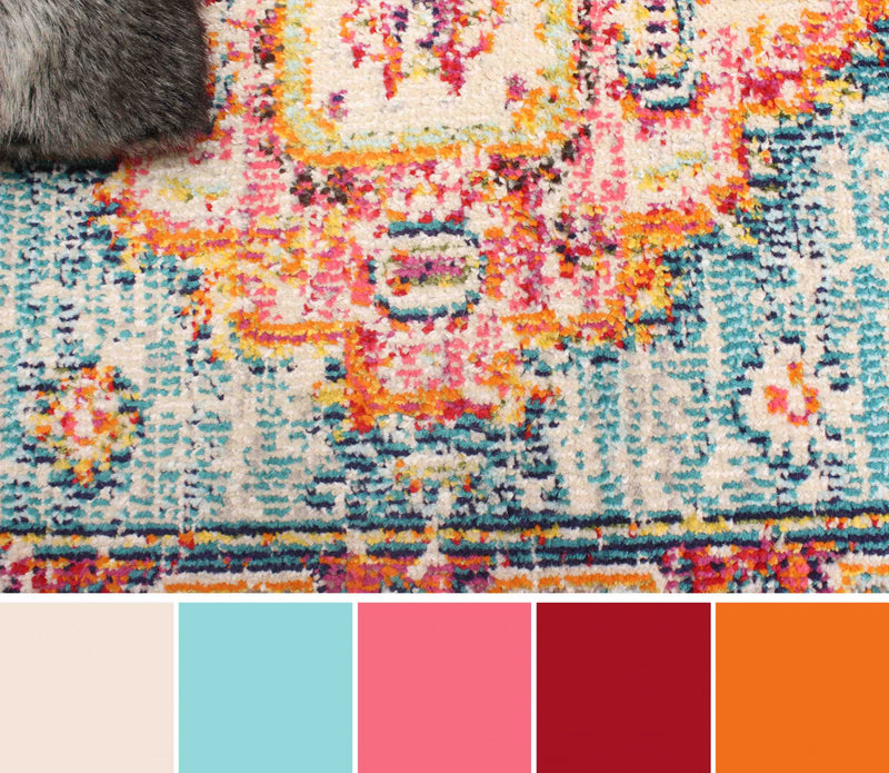 Lotus Blue Rug 2'8\" x 8'2\"