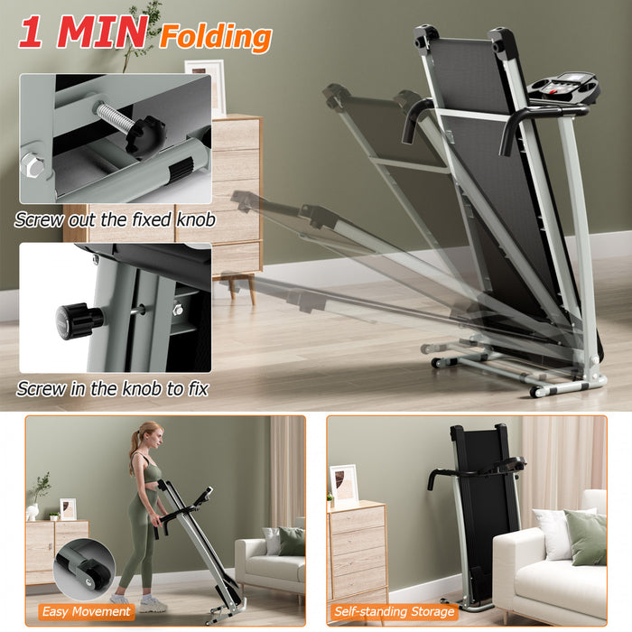 Costway Portable 800w Electric Treadmill Motorized Power Running Fitness Machine