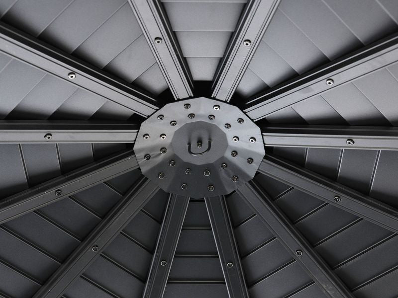 Florence Solarium 12x12 Metal Roof In Black