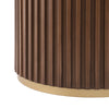 Voss Modern Round Dining Table with Ash Veneer Tabletop & Metal Base, Brown | Table a manger ronde moderne Voss avec plateau en frene et base metallique, brun
