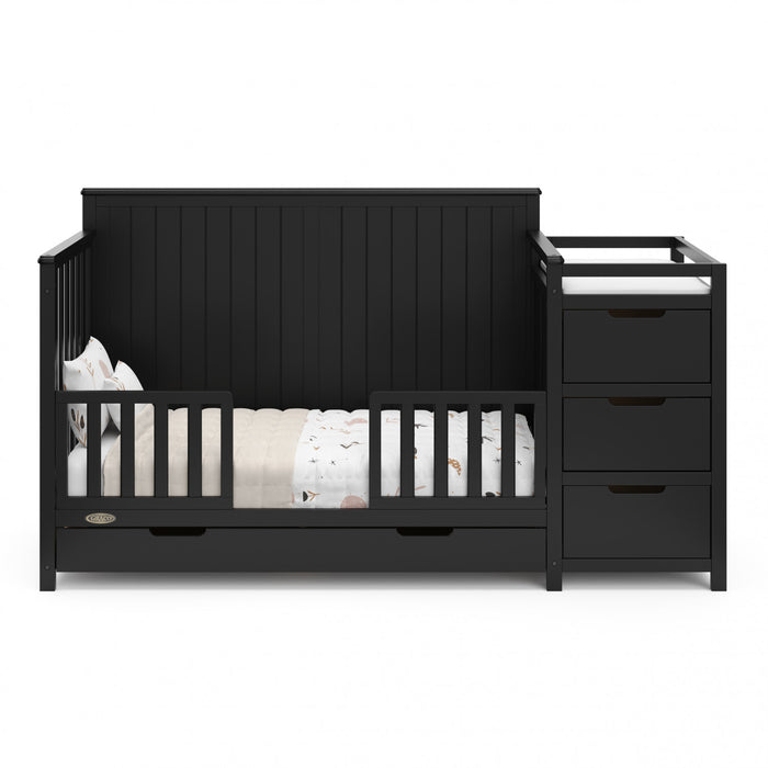 Graco Hadley 5-in-1 Convertible Crib and Changer with Drawer - Black