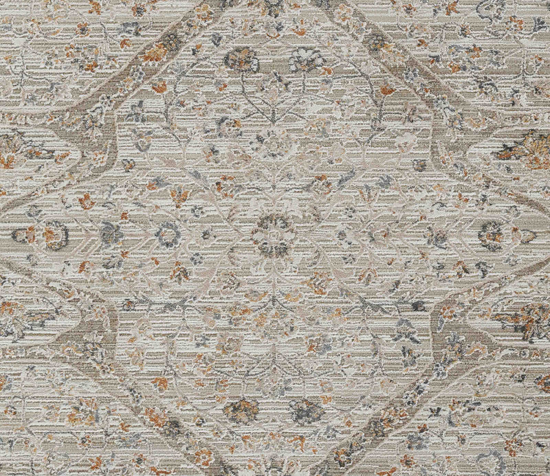 Margaux Traditional 8'10\" x 12'7\" Area Rug in Ivory Indoor Area Rug