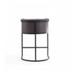 Cosmopolitan Mid-Century Modern Metal Upholstered Counter Stool in Graphite - Set of 3 Bar Stool | Tabouret de comptoir moderne du milieu du siecle Cosmopolitan en metal et tissu, graphite – Lot de 3
