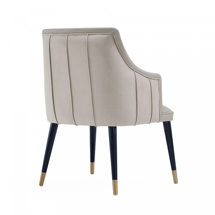 Eda Modern Wood Armchair in Light Gray Dining Chair
