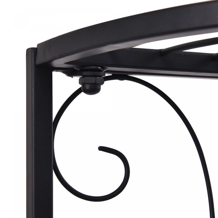 Costway 3 Tier Floral Corner Plant Stand Metal Flower Pot Rack Stair Display Ladder