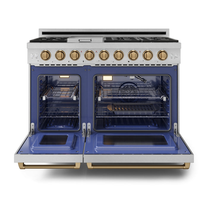 Gordon Ramsay Collection by Thor Kitchen 48\" Freestanding Professional Gas Range - RSG48E-BRZ