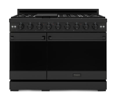 Gordon Ramsay Collection by Thor Kitchen 48" Freestanding Professional Gas Range - RSG48EB|Cuisinière à gaz amovible de style professionnel collection Gordon Ramsay de Thor Kitchen de 48 po - RSG48EB