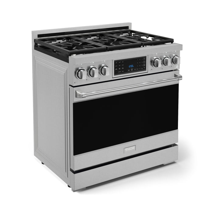 Gordon Ramsay Collection by Thor Kitchen 36\" Freestanding Professional Gas Range with Tilt Panel Touch Control - RSG36