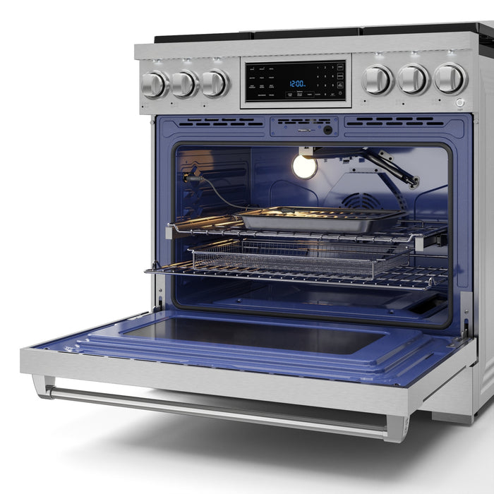 Gordon Ramsay Collection by Thor Kitchen 36\" Freestanding Professional Gas Range with Tilt Panel Touch Control - RSG36