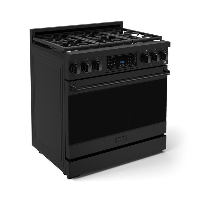Gordon Ramsay Collection by Thor Kitchen 36\" Freestanding Professional Gas Range with Tilt Panel Touch Control - RSG36B