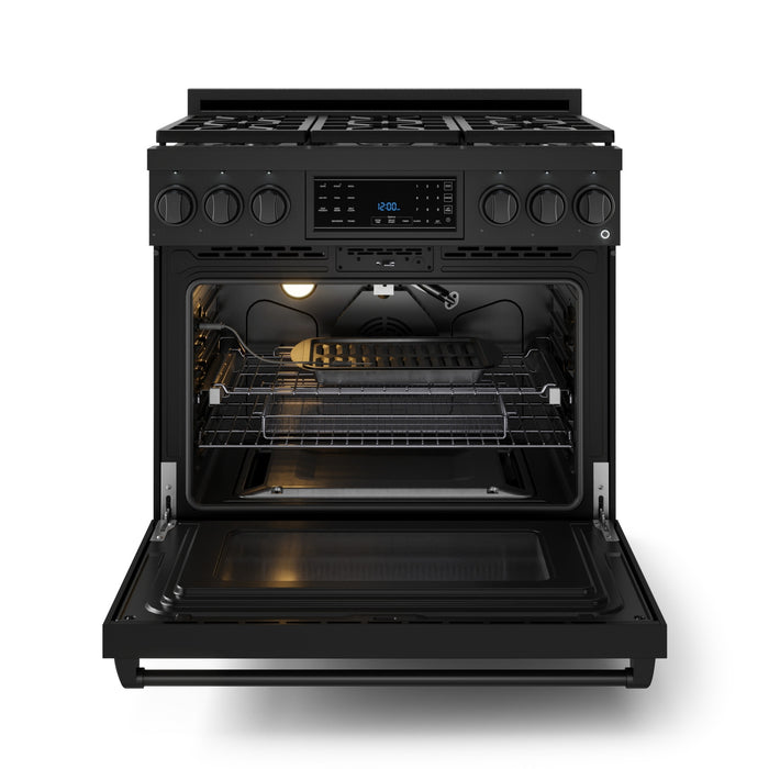 Gordon Ramsay Collection by Thor Kitchen 36\" Freestanding Professional Gas Range with Tilt Panel Touch Control - RSG36B