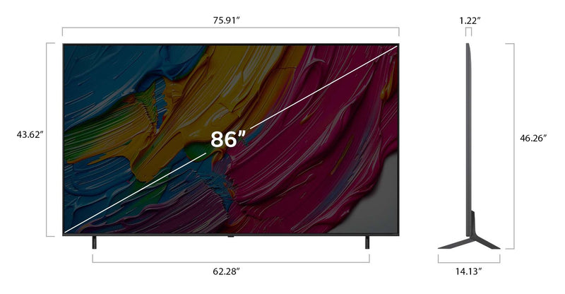 LG 86\" QNED80 QNED 4K UHD Smart webOS TV (86QNED80AUA.ACC) - 2025 Model