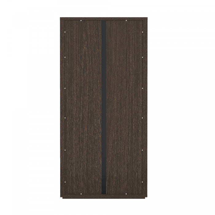 Rivington Modern 38\" Bookcase Cabinet in Walnut - Set of 2