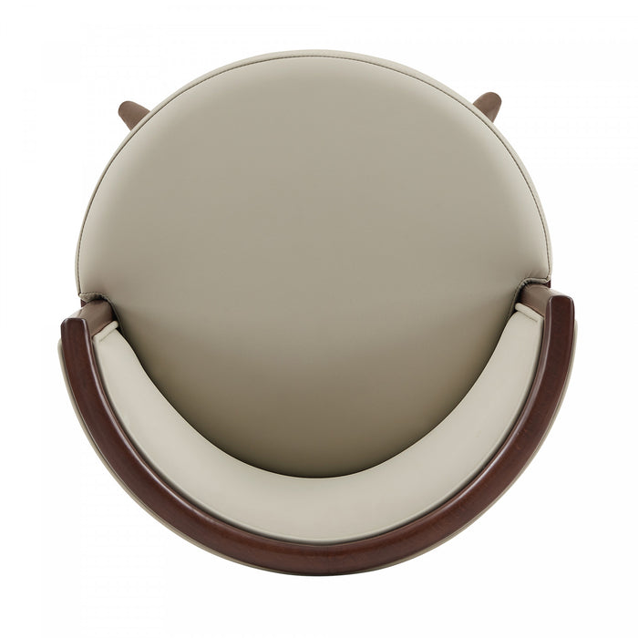 Evalyn Modern Wood Upholstered Barstool in Stone