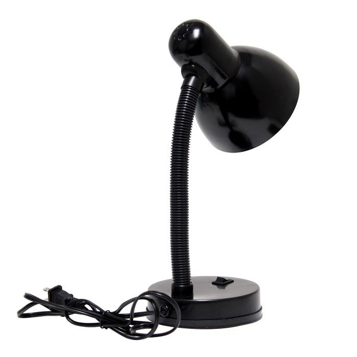 Remmer Gooseneck Desk Lamp, Onyx, 14.25\"H