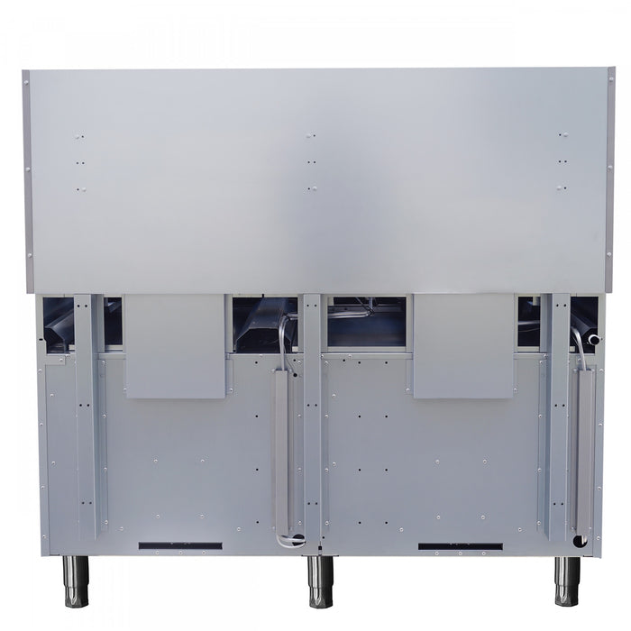 FORNO Commerciale 60 Inch Stainless Steel Gas Range, 10 Burners, 300,000 BTU Total - FCMGR0093-60