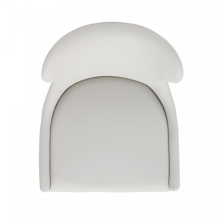 Blair Modern Wood Upholstered Counter Stool in White