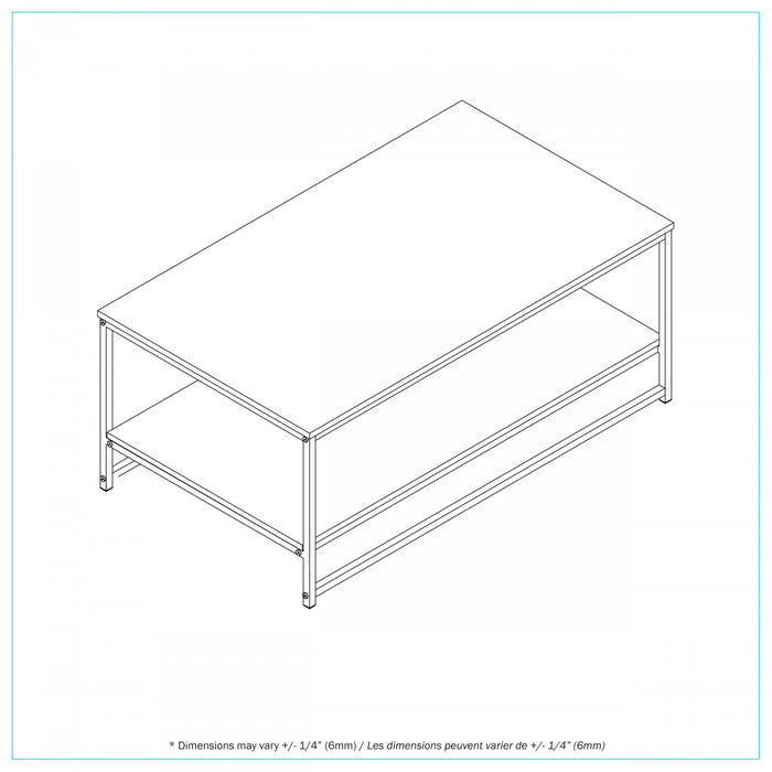 Nimbus Rectangular Coffee Table With Dual Marble Surfaces
