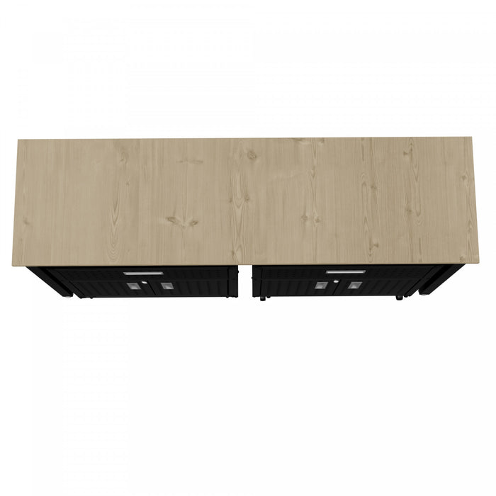 Fortress Modern 3-Piece Garage Set in Charcoal Gray Garage Storage