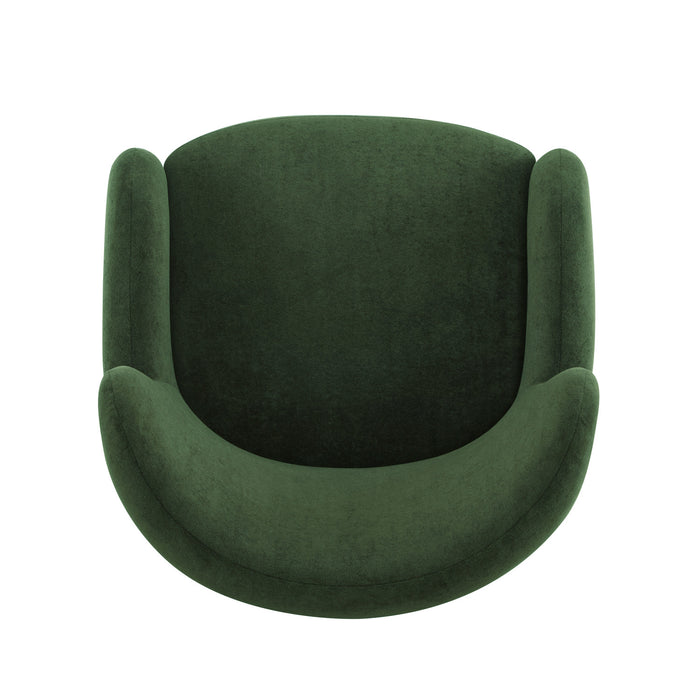 Sophia Upholstered Comfortable Armchair with Wingback,Olive Green Accent Chair