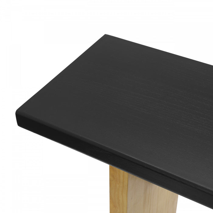 Emma 59.25\" Farmhouse Style Sofa Table for Entryway -Black & Brown