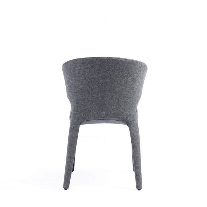 Conrad Mid-Century Modern Upholstered Dining Chair in Gray - Set of 4