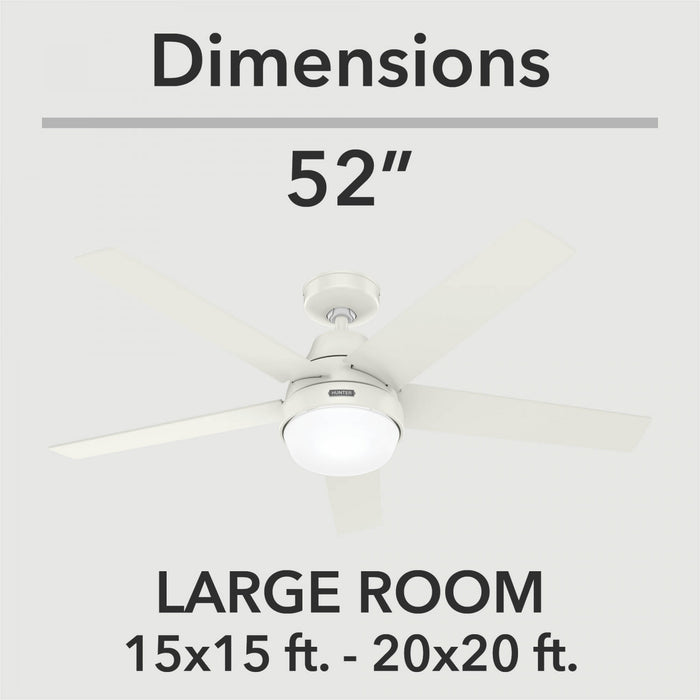 Aerodyne Ceiling Fan with Light Fixture - White